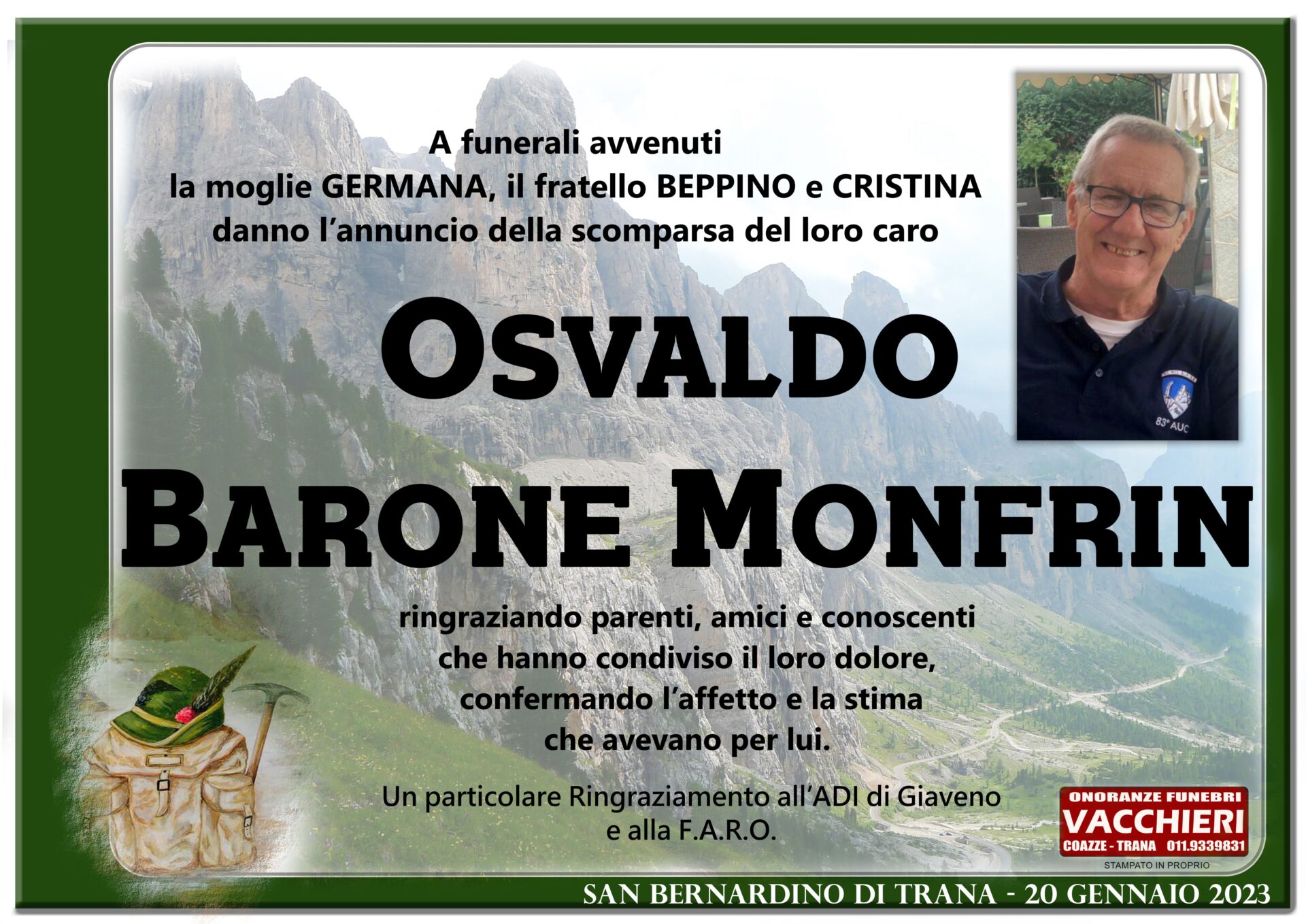 Onoranze e Pompe Funebri - BARONE MONFRIN OSVALDO