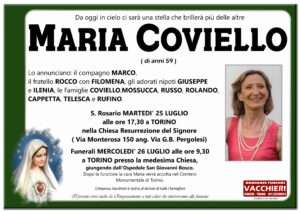 Scopri di più sull'articolo COVIELLO MARIA