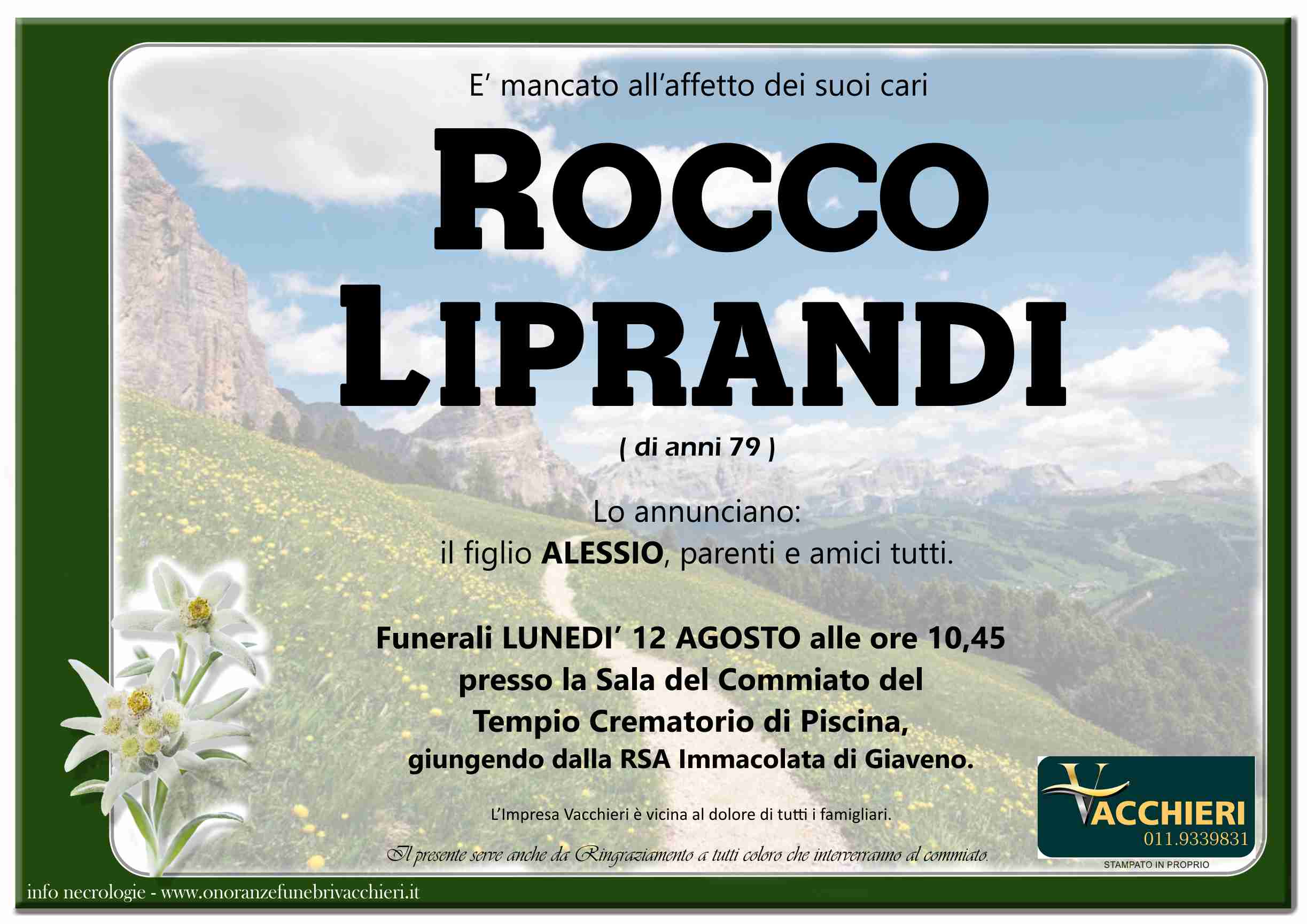 Onoranze e Pompe Funebri - LIPRANDI ROCCO