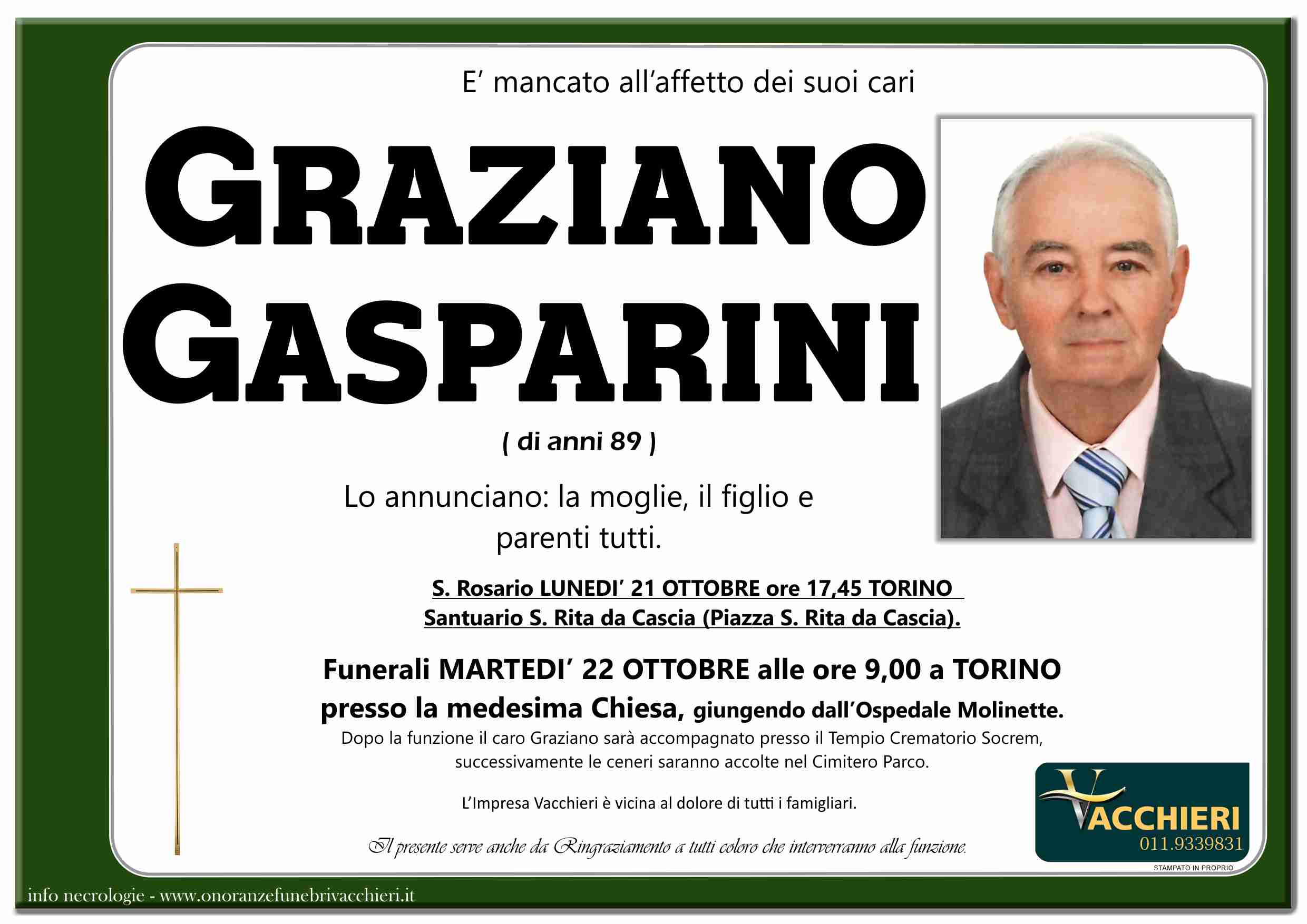 Onoranze e Pompe Funebri - GASPARINI GRAZIANO