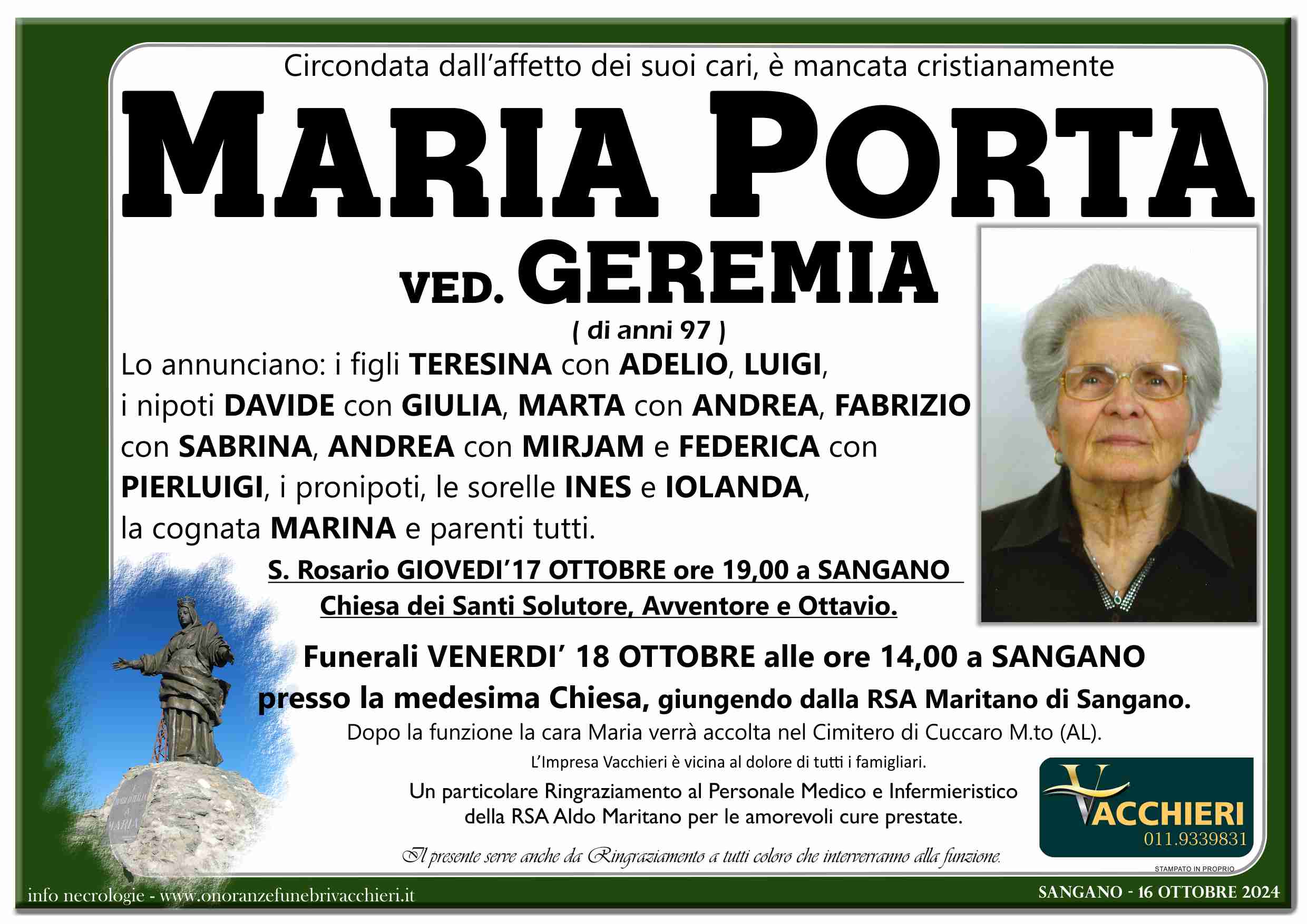 Onoranze e Pompe Funebri - PORTA MARIA