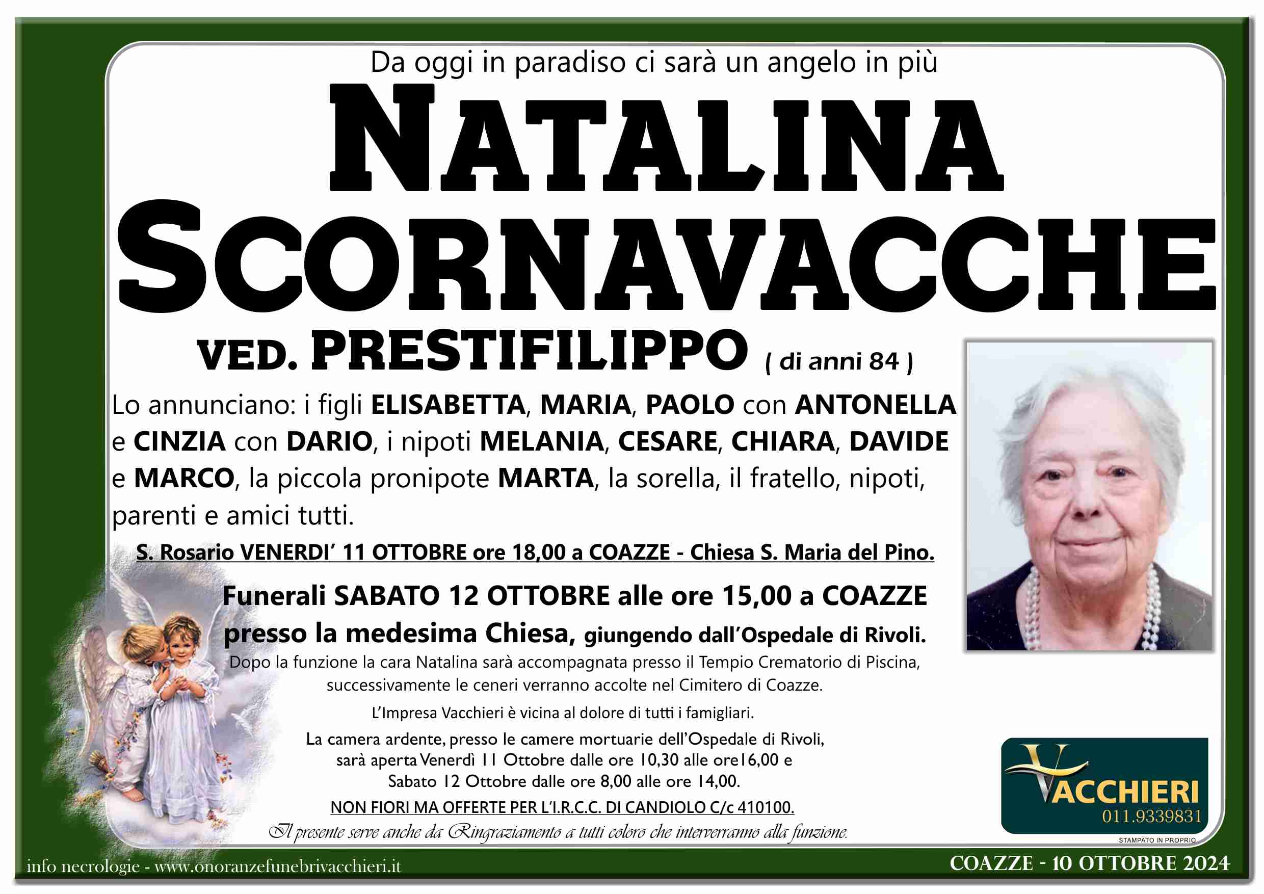 Onoranze e Pompe Funebri - SCORNAVACCHE NATALINA