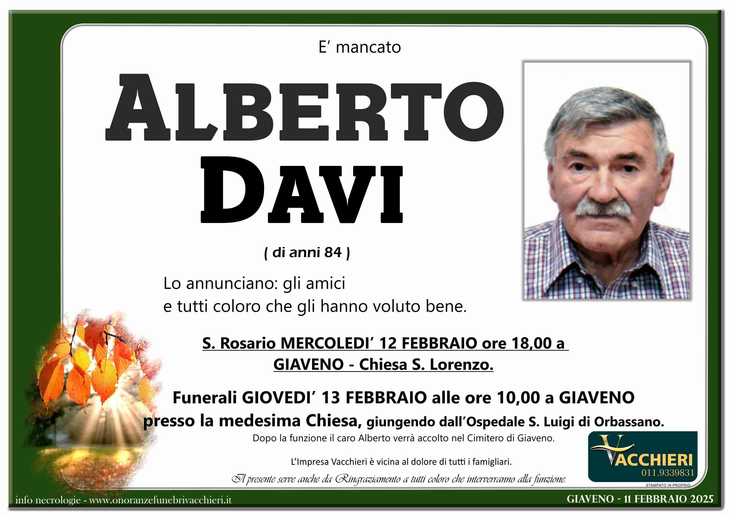 Onoranze e Pompe Funebri - DAVI ALBERTO