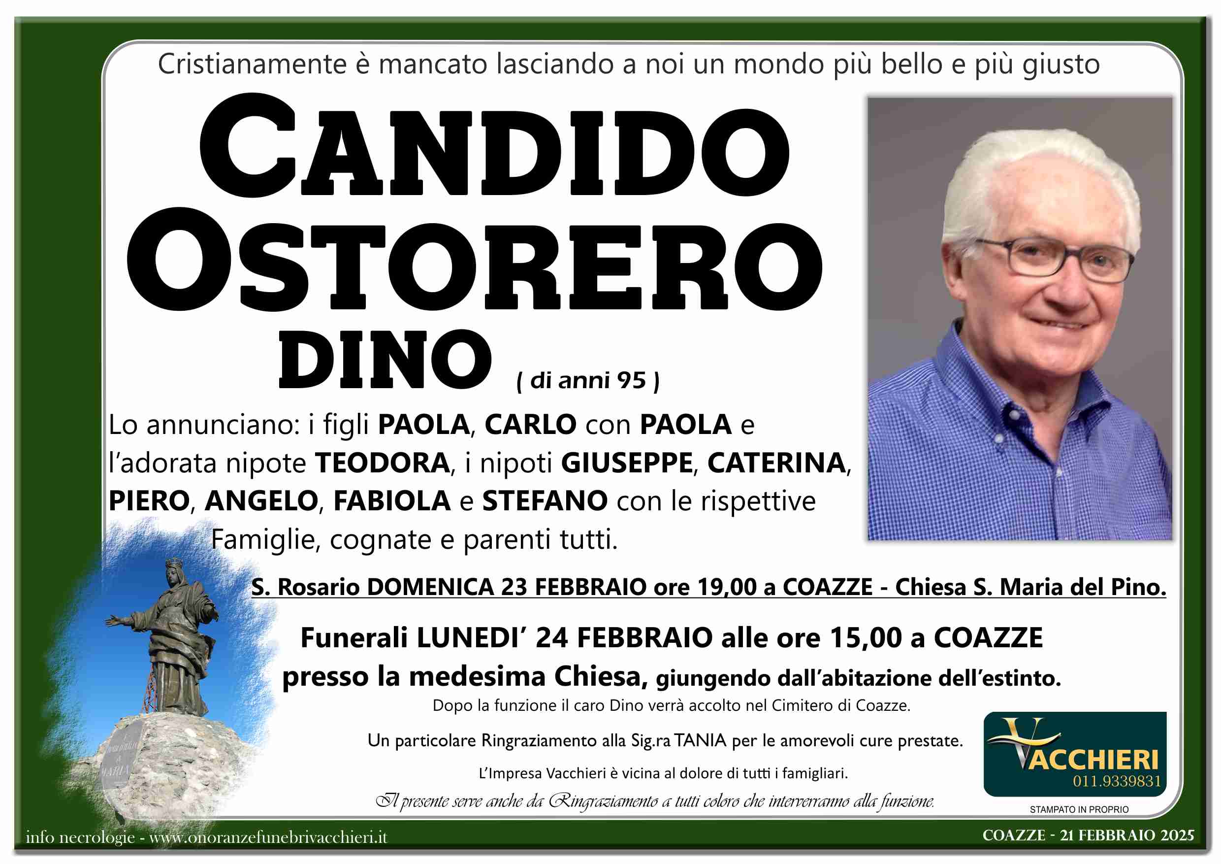 Onoranze e Pompe Funebri - OSTORERO CANDIDO