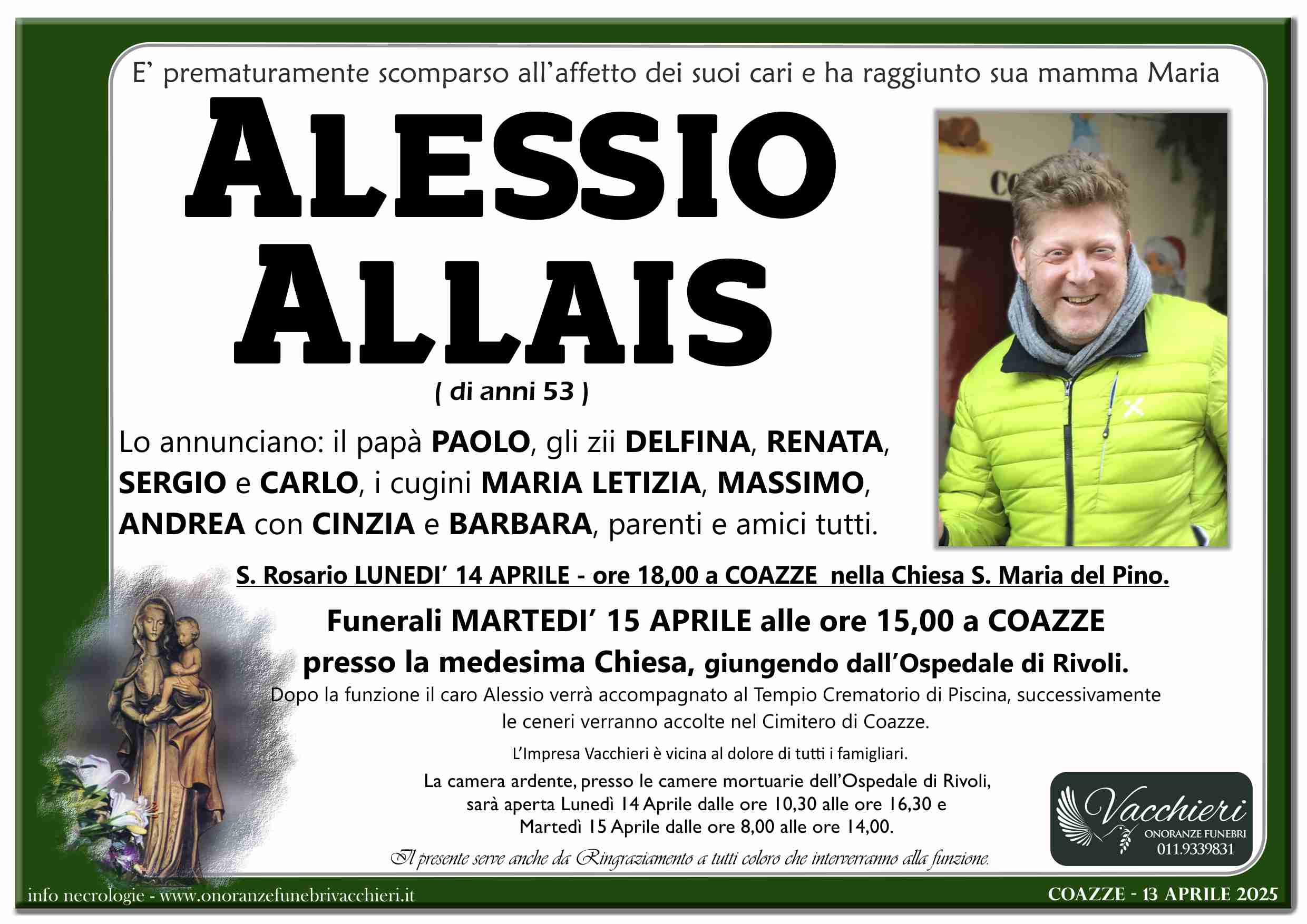 Onoranze e Pompe Funebri - ALLAIS ALESSIO