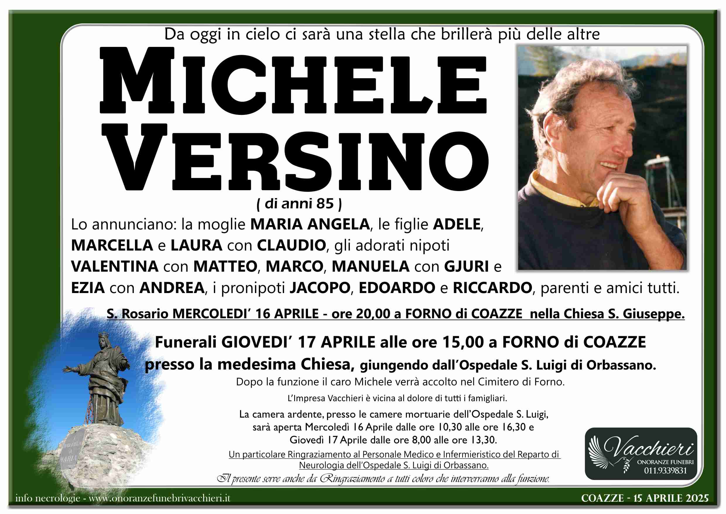 Onoranze e Pompe Funebri - VERSINO MICHELE
