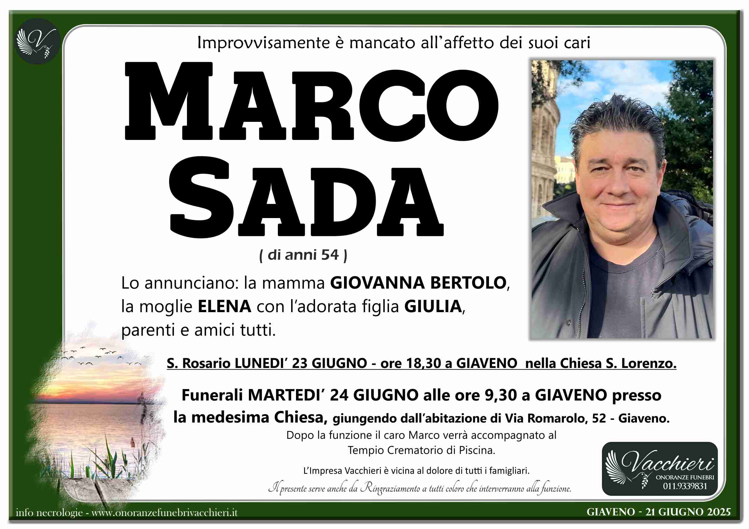 Onoranze e Pompe Funebri - SADA MARCO