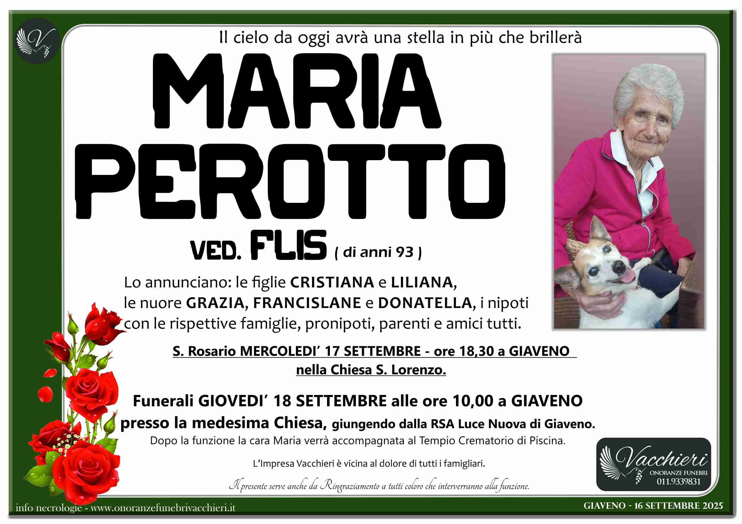 Onoranze e Pompe Funebri - PEROTTO MARIA