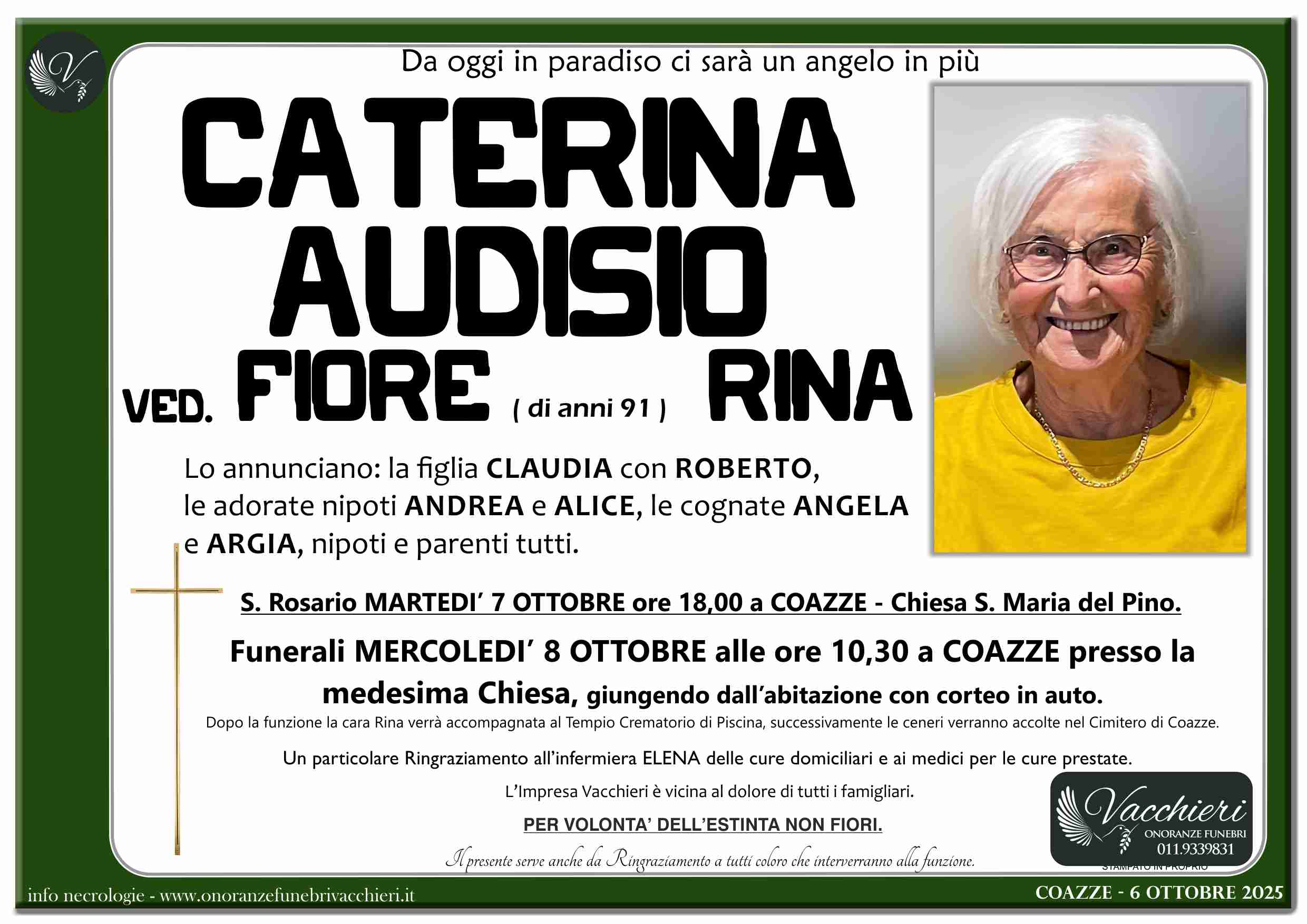 Onoranze e Pompe Funebri - AUDISIO CATERINA