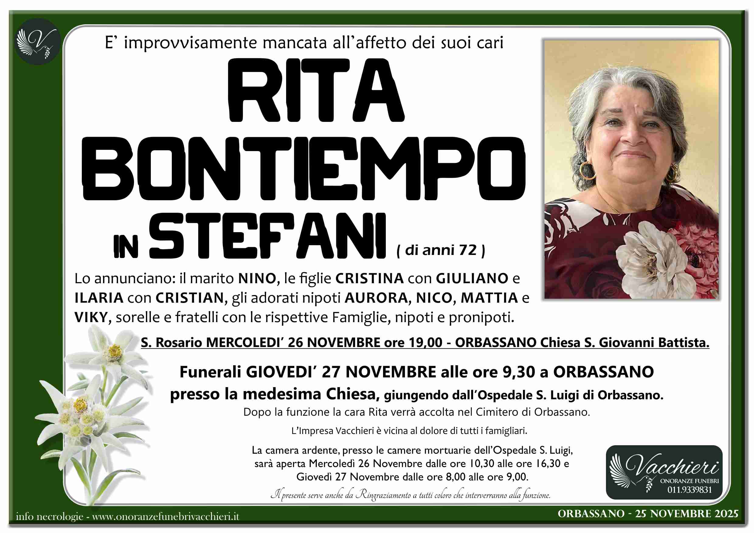Onoranze e Pompe Funebri - BONTIEMPO RITA