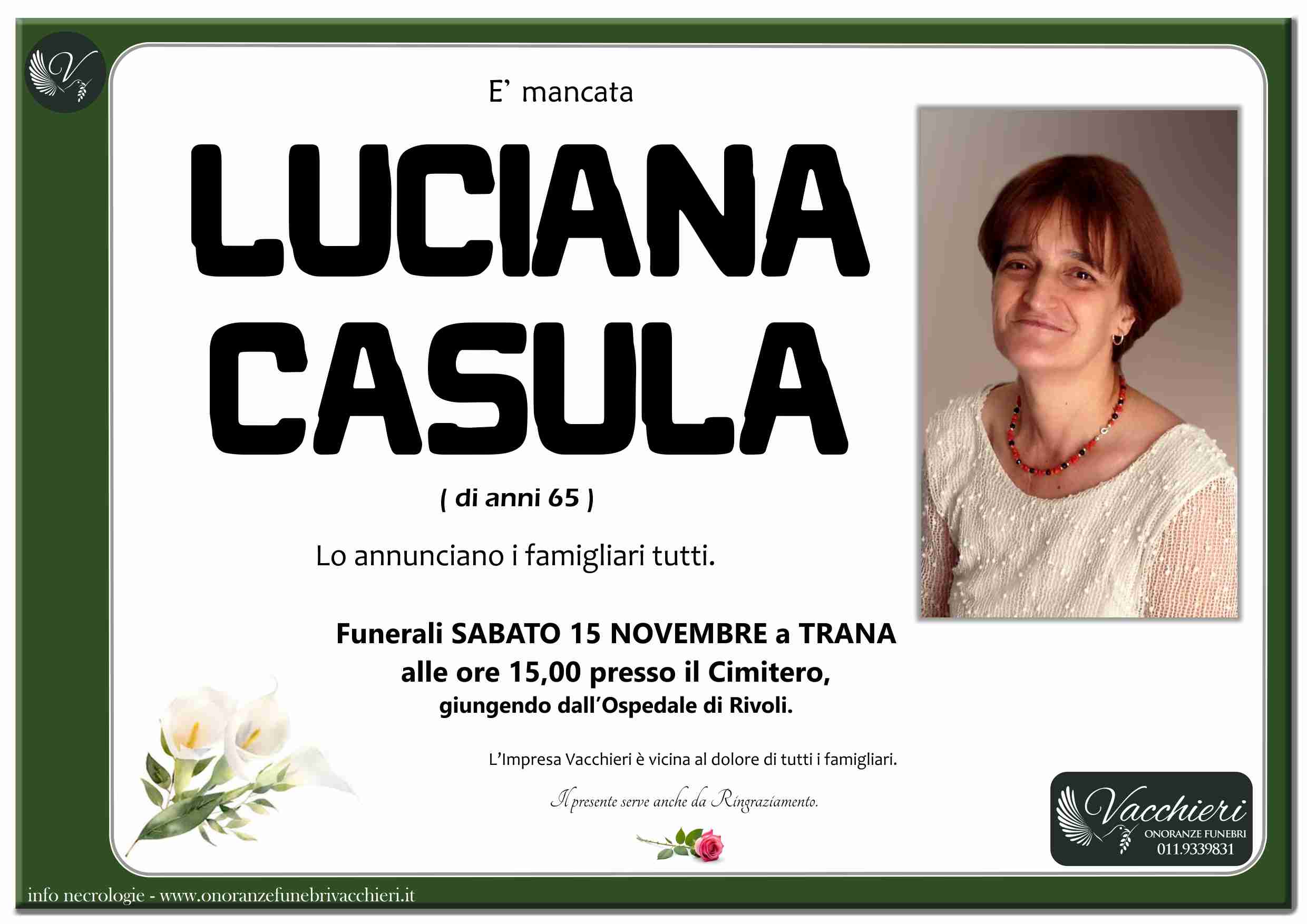 Onoranze e Pompe Funebri - CASULA LUCIANA