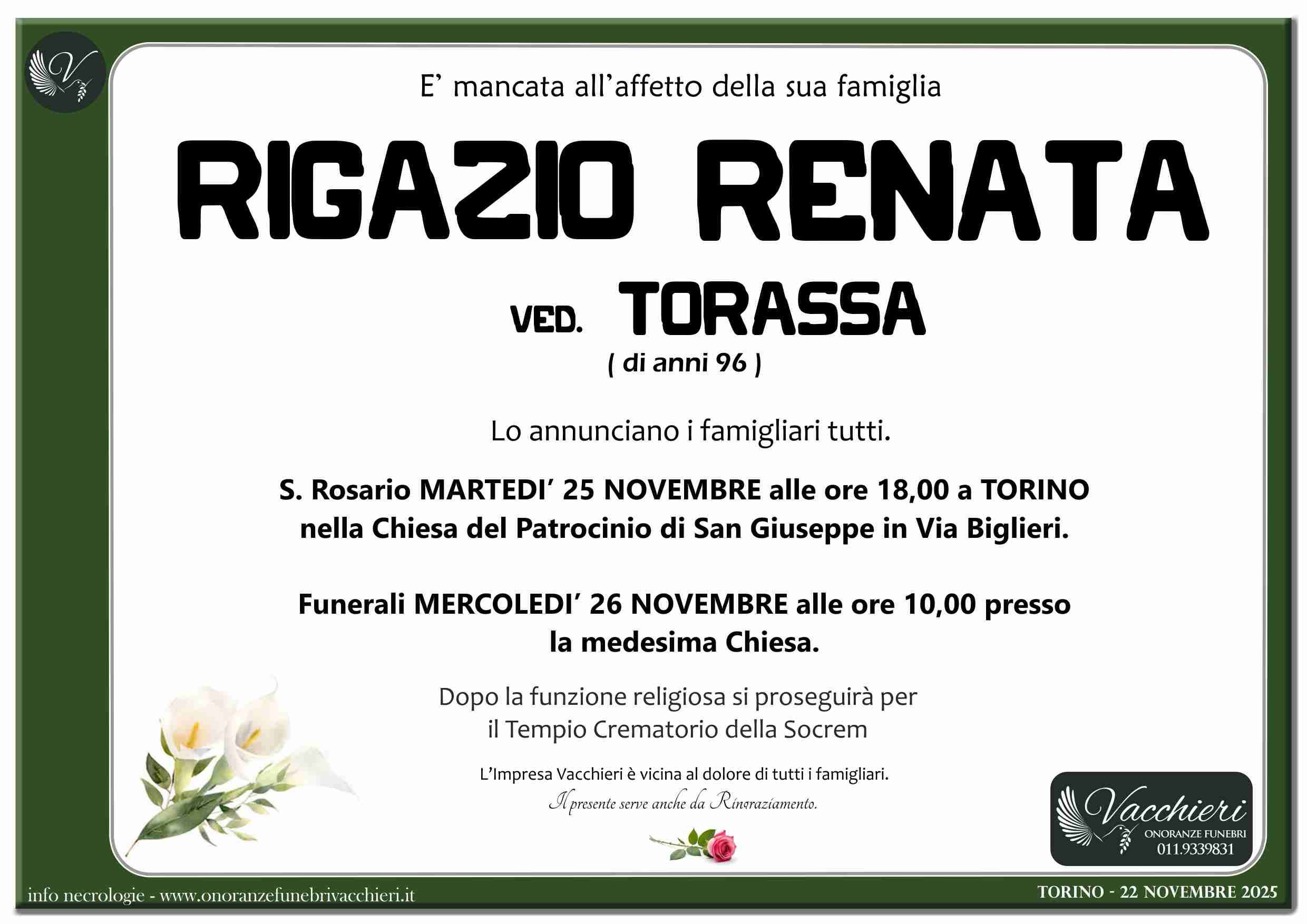 Onoranze e Pompe Funebri - RIGAZIO RENATA
