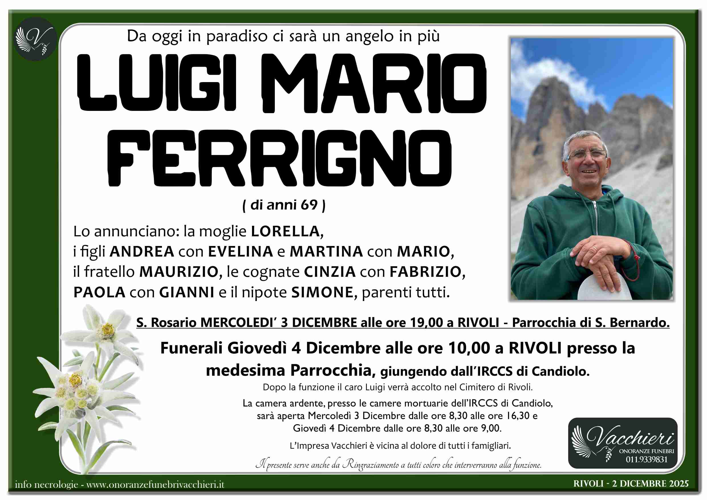Onoranze e Pompe Funebri - FERRIGNO LUIGI MARIO