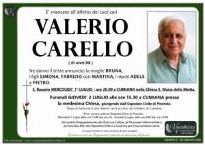 Scopri di più sull'articolo CARELLO VALERIO