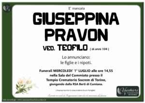 Scopri di più sull'articolo PRAVON GIUSEPPINA